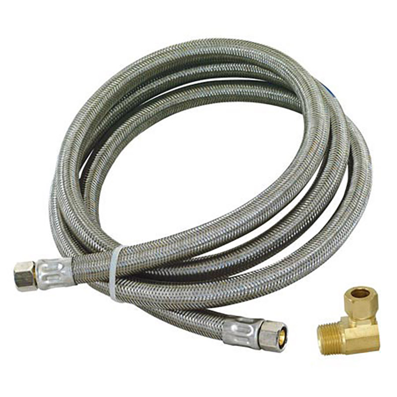 72" Dishwasher Supply Line - Stainless Steel - 3/8"comp x 3/8"comp