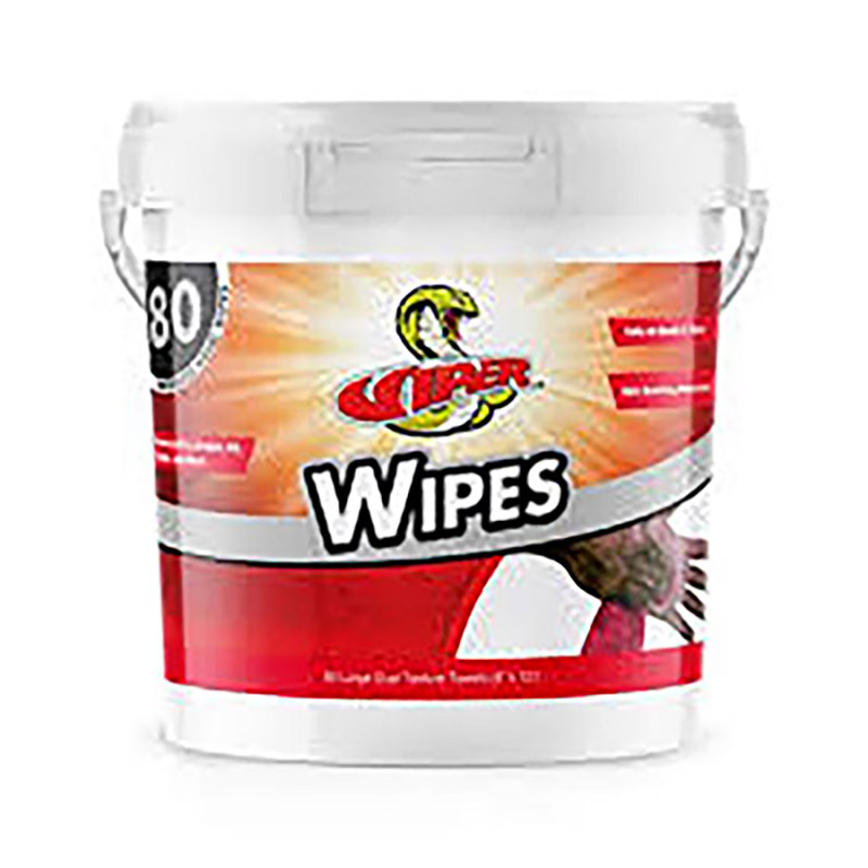 9" x 12" Viper Waterless Hand Wipes - 80/pack