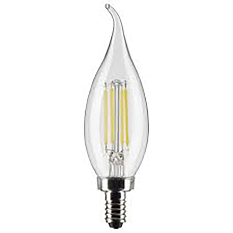 5.5W CA10 LED 2700K 60W Eqv Clear Warm White Flame Tip Bulb - 2/pack