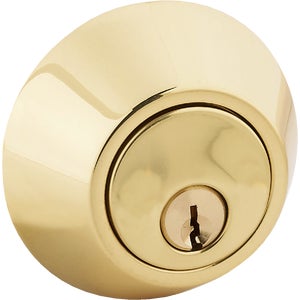 Economy Single Cylinder Deadbolt - Polished Brass