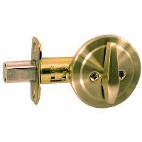 Economy One Sided Deadbolt - Polished Brass