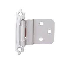 3/8" Inset Cabinet Door Hinge - Chrome - 2/pack