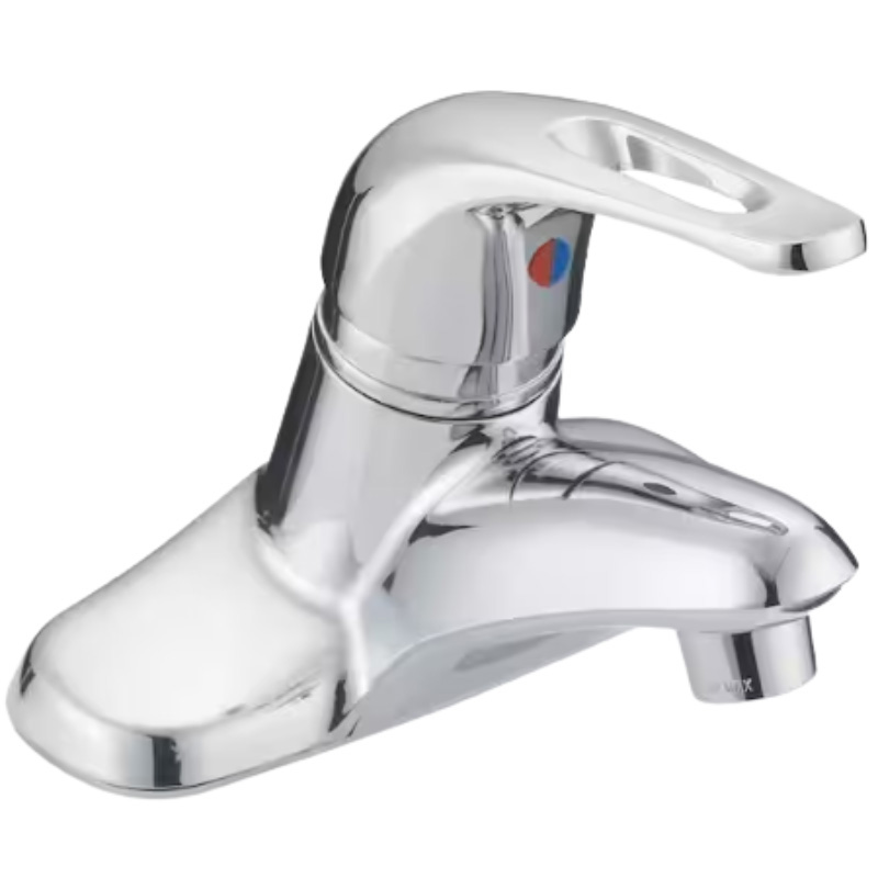 Single Loop Handle Bathroom Faucet - Chrome - Without Pop-Up