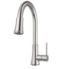 Pfister Single Handle Kitchen Faucet with Pull Down Sprayer - Stainless Steel