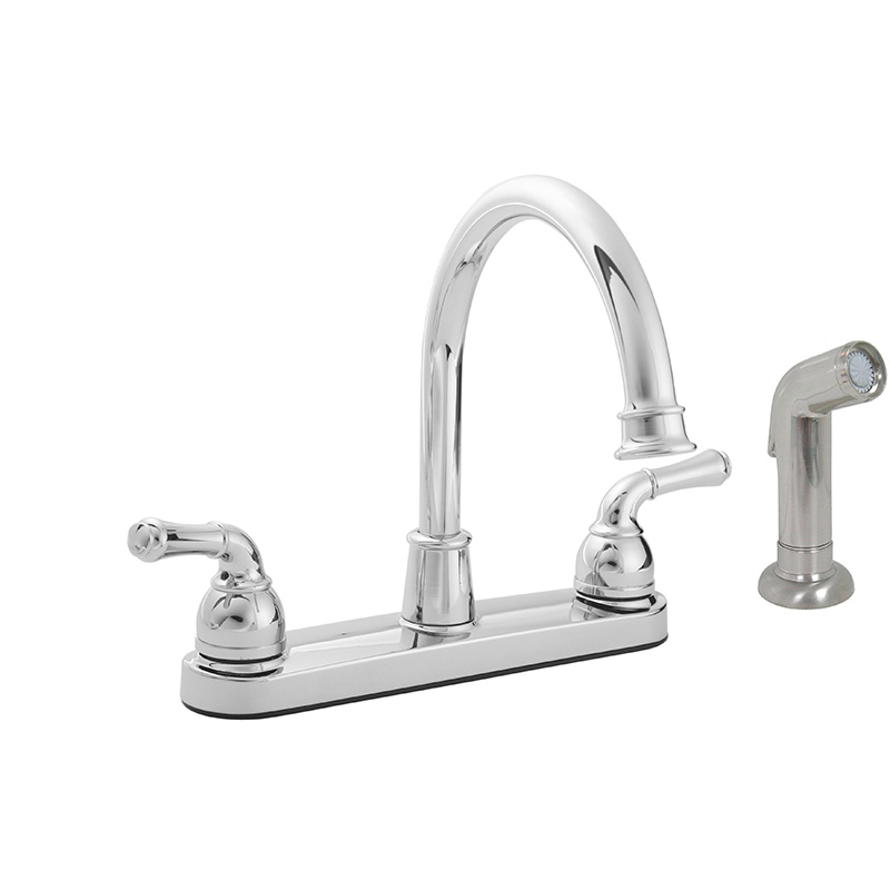 Banner Two Handle Kitchen Faucet - Chrome - With Spray