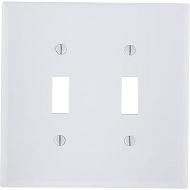 Dbl. Lt.  Switch Plate Jumbo Ivo