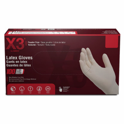 Large Ivory Latex Disposable Gloves - 100/pack
