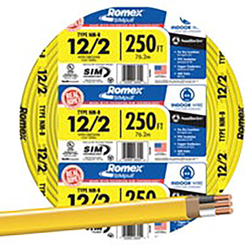 12/2 x 250' Solid Yellow Romex Electrical Wire
