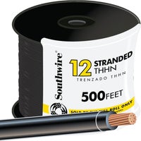 #12 x 500' AWG Black Stranded THHN Electrical Wire