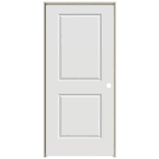28" x 80" x 1-3/8" HC Primed 2 Panel Pre-Hung Interior Door Unit - Single Bore - Left Hand