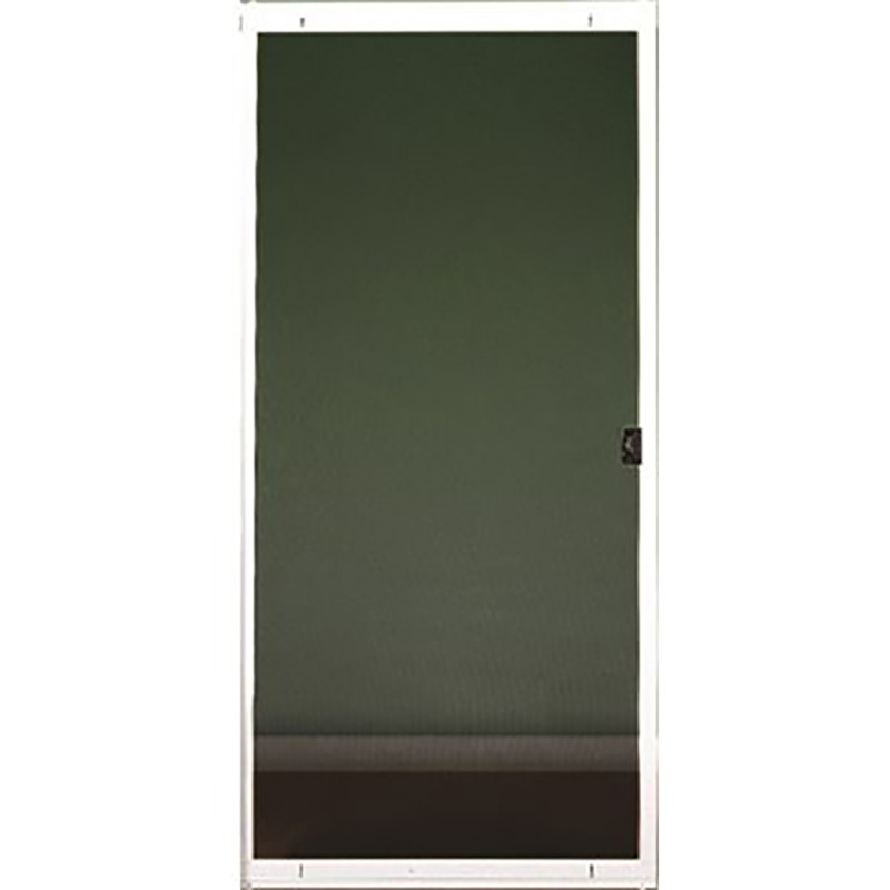 30" Gray Frame Fiberglass Sliding Patio Screen Door