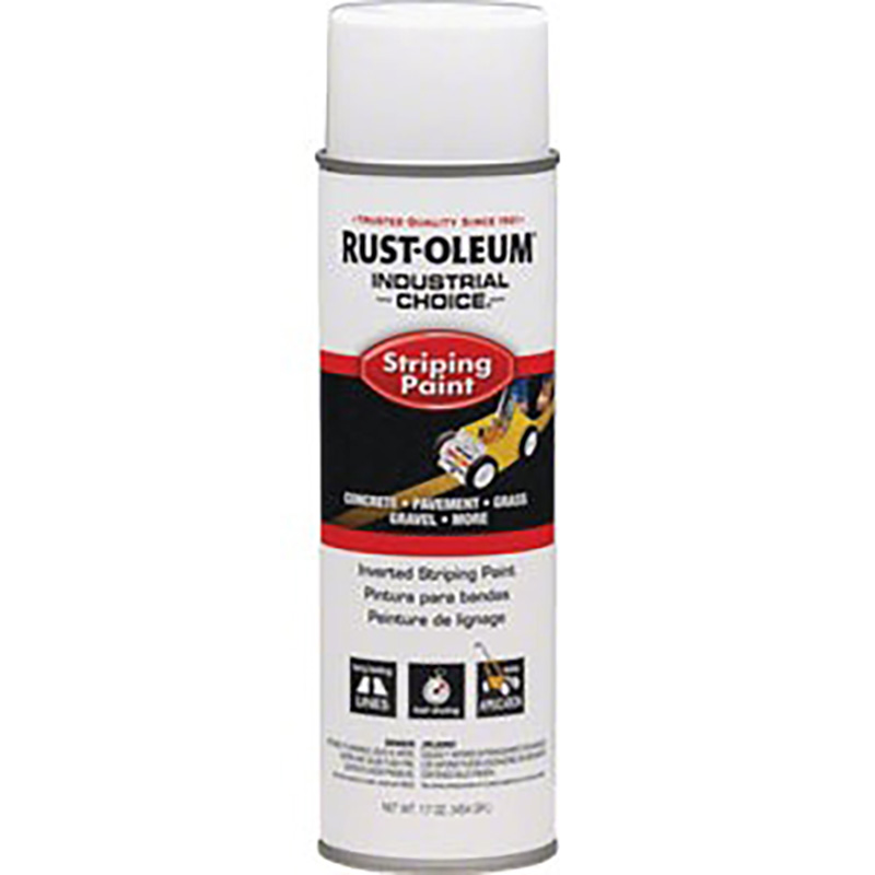 White Inverted Aerosol Spray Striping Paint - 17oz