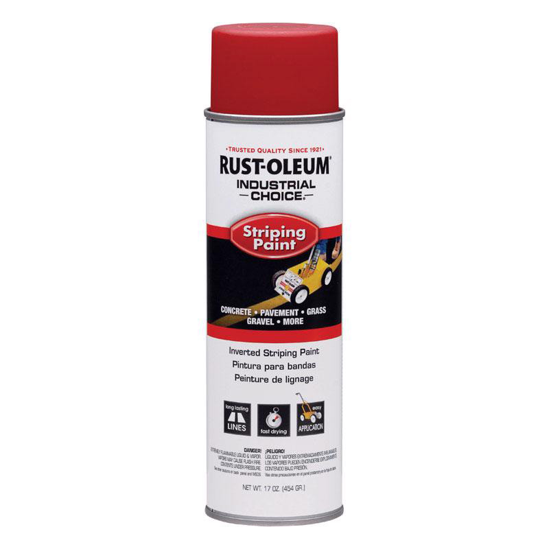 Red Inverted Aerosol Spray Striping Paint - 17oz
