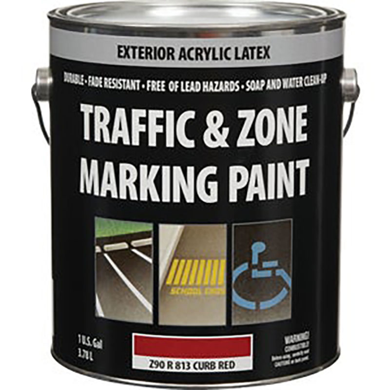 Red Traffic & Curb Latex Striping Paint - Gallon