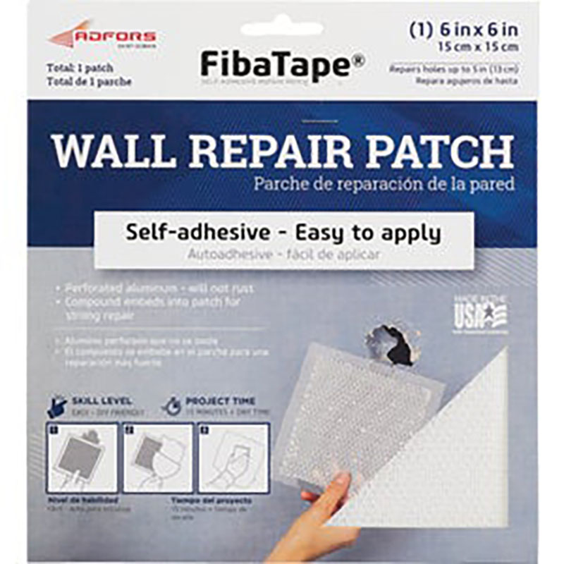 6" x 6" Aluminum Mesh Wall & Ceiling Self-Adhesive Drywall Patch