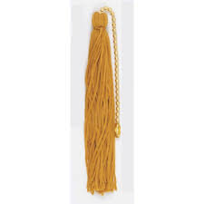 5" Gold Tassel with Brass Chain