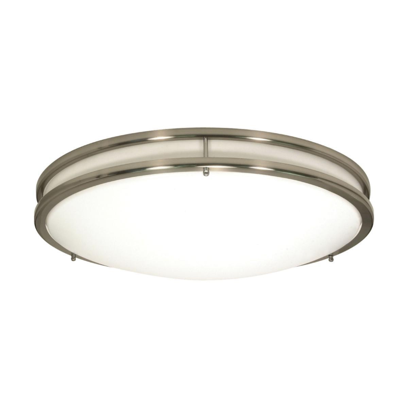 10" Glamour LED 18W Selectable Ringed Ceiling Fixture - Satin Nickel