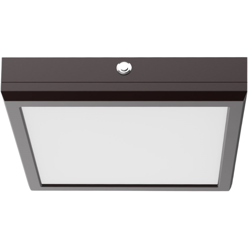 9" x 9" LED Flush Mount Flat Square Panel - Black