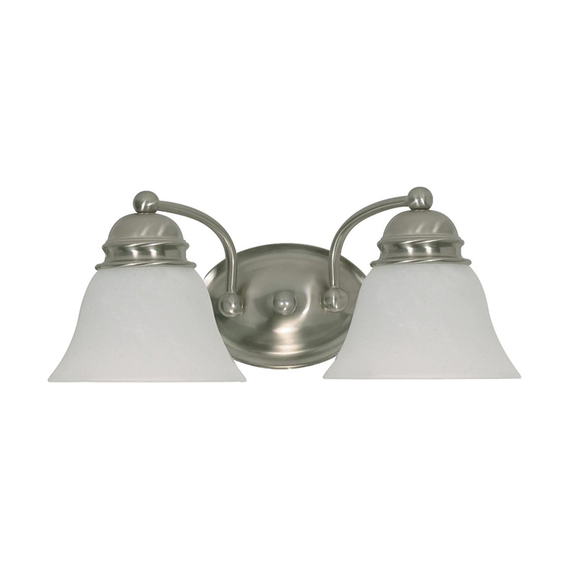 15" Empire 2 Bulb Vanity Fixture - Satin Nickel