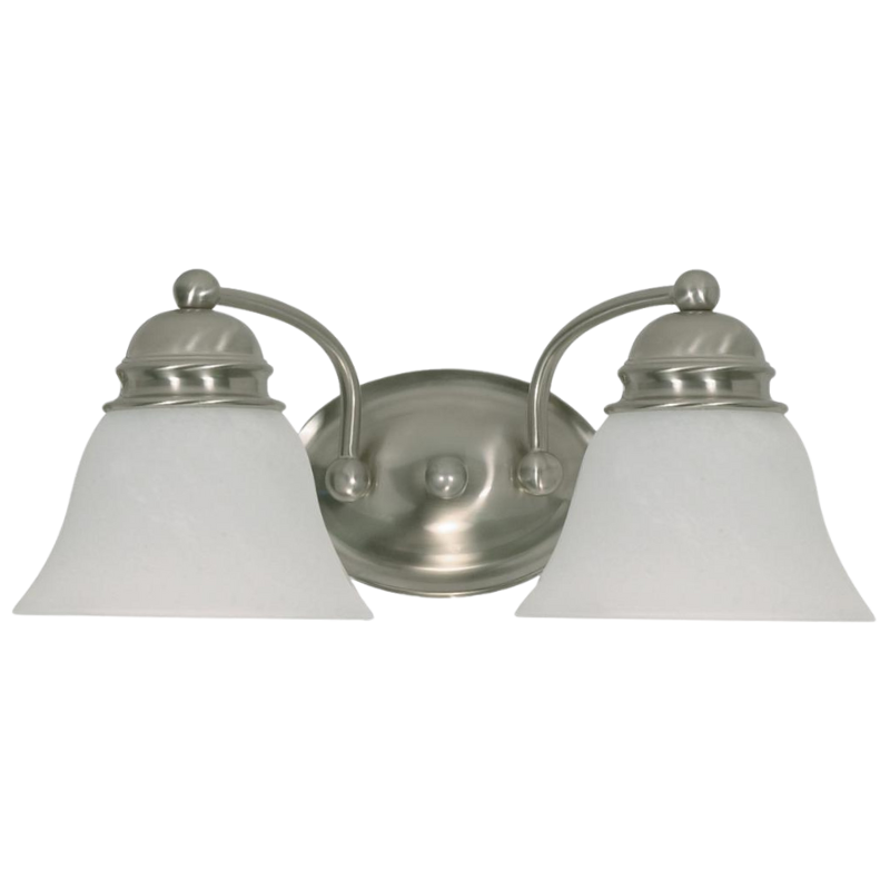 15" Empire 2 Bulb Vanity Fixture - Satin Nickel
