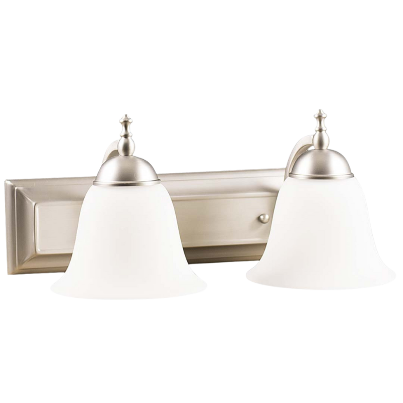 15" Dallas Bell 2 Bulb Vanity Fixture - Satin Nickel