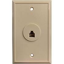 Flush Mount Telephone Jack Ivory