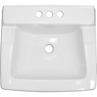 19"X17" Wall Hung Lavatory White