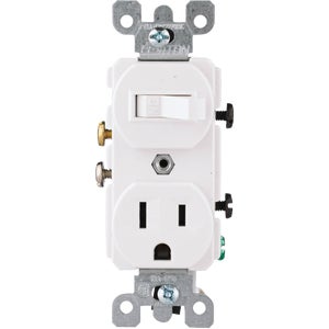 Receptacle & Switch Combo Ivory