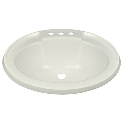 17 X 20 Oval Plas Lav Sink Wht