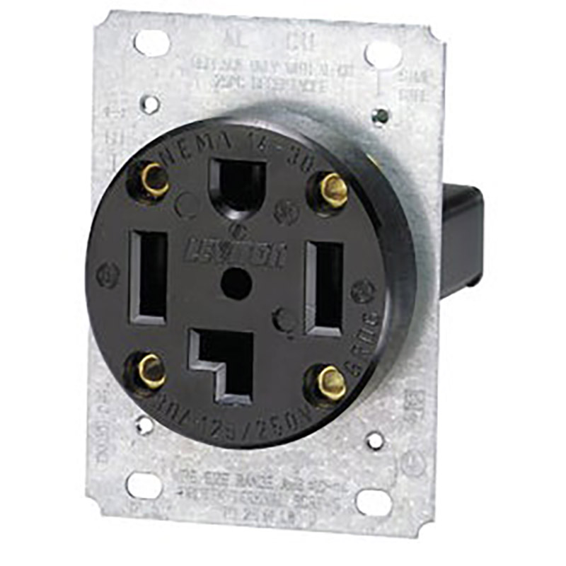 30A 4 Wire Flush Mount Dryer Receptacle