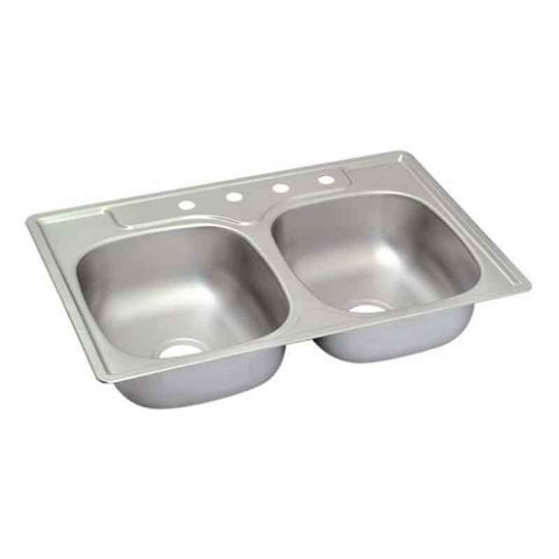 Ss Double Sink 22" X 33" X 6"