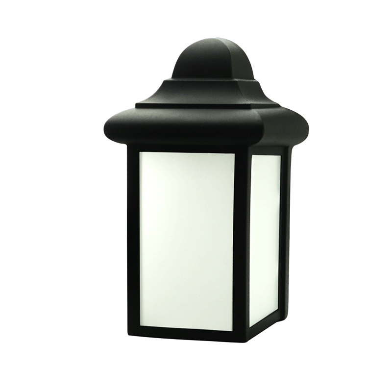 12" Outdoor Wall Mount 1 Bulb Lantern Fixture - Black