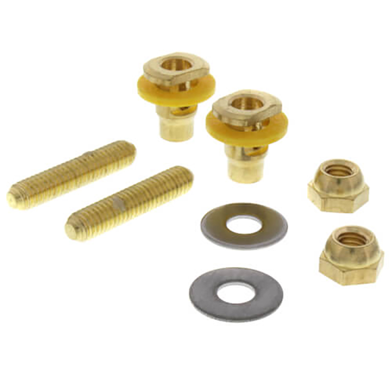 5/16" SetFast Self Adjustable Toilet Bowl to Floor Bolts - Brass