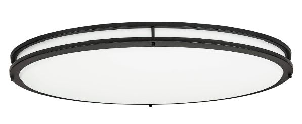 32" LED 52W Selectable Oval Ringed Ceiling Fixture - Matte Black
