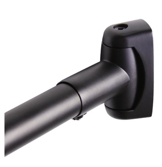 5' Fixed Curved Shower Rod - Matte Black