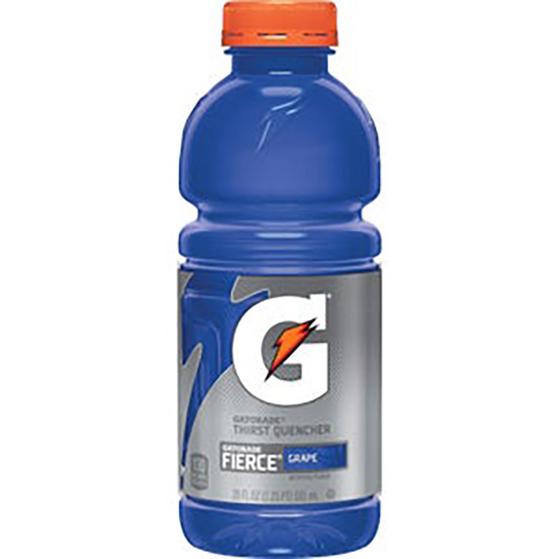 20oz Fierce Grape Gatorade Sports Drink Thirst Quencher - 24/pack