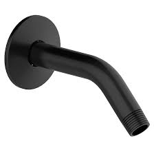 6" Shower Arm with Flange - Matte Black