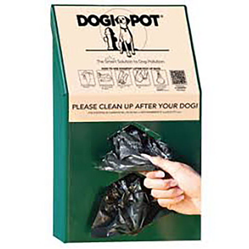 Aluminum Dogipot® Junior Bag Dispenser - Forest Green - 1002-2