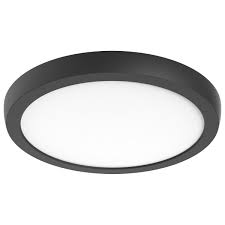 12" LED 19.5W Flush Mount Puck Fixture - Matte Black
