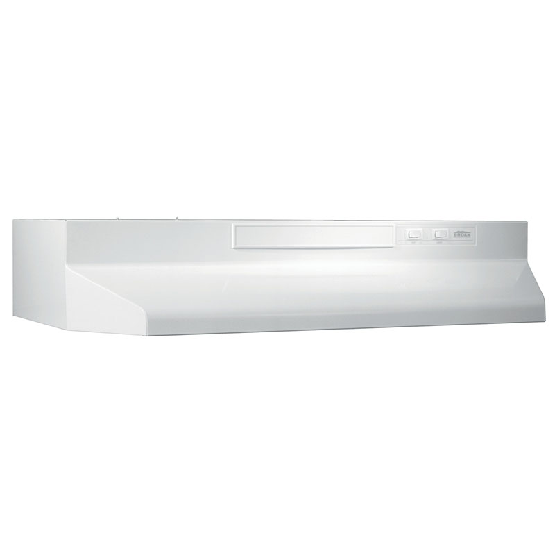 36" Broan Convertible Under Cabinet Range Hood with Light - White