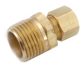 3/8" comp x 1/2" MIP Brass Coupling