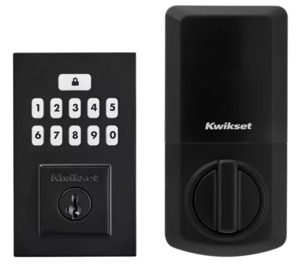 Kwikset 9260CNT SmartCode 260 Electronic Deadbolt - SmartKey - Matte Black