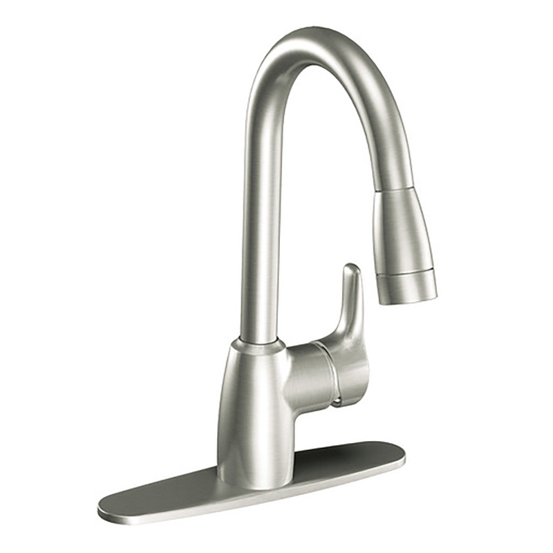 CFG Baystone Single Handle Kitchen Faucet with Pull Down Sprayer  - Stainless Steel