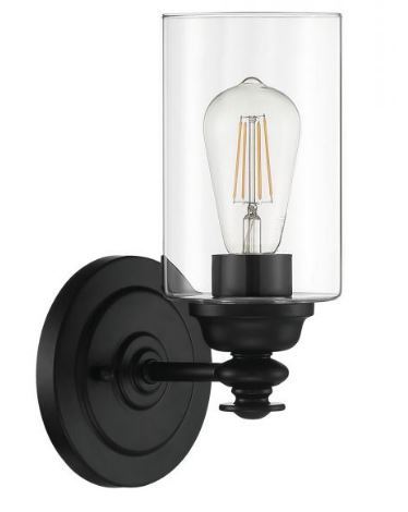 6" Dardyn 1 Bulb Wall Sconce - Matte Black