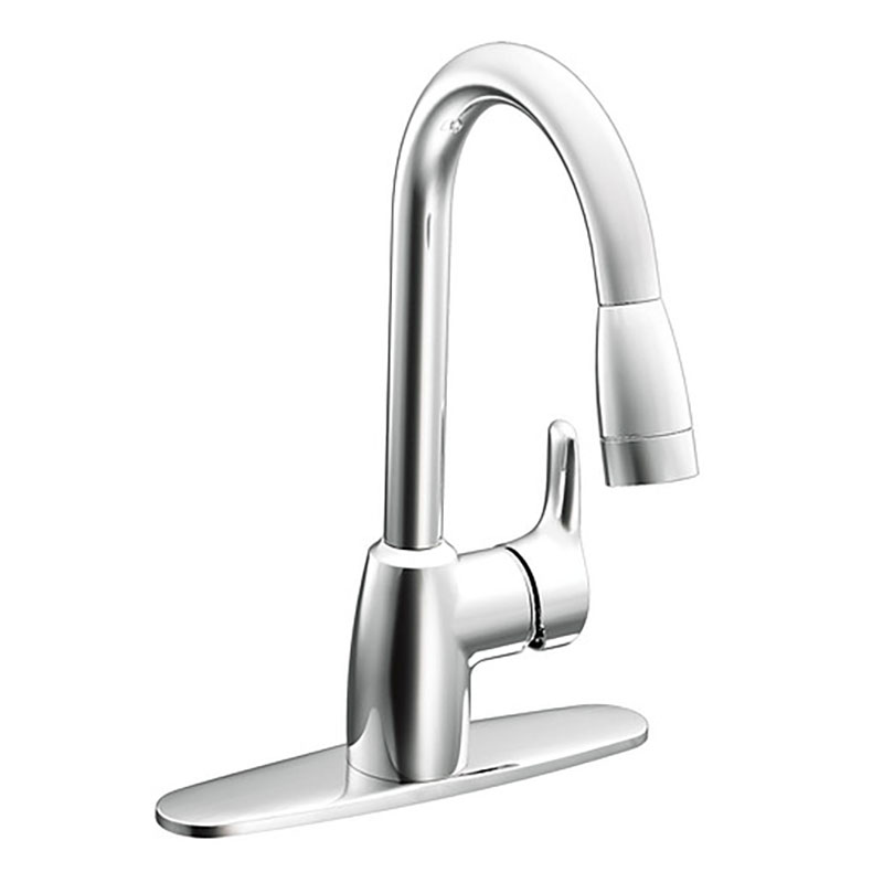 CFG Baystone Single Handle Kitchen Faucet  with Pull Down Sprayer - Chrome