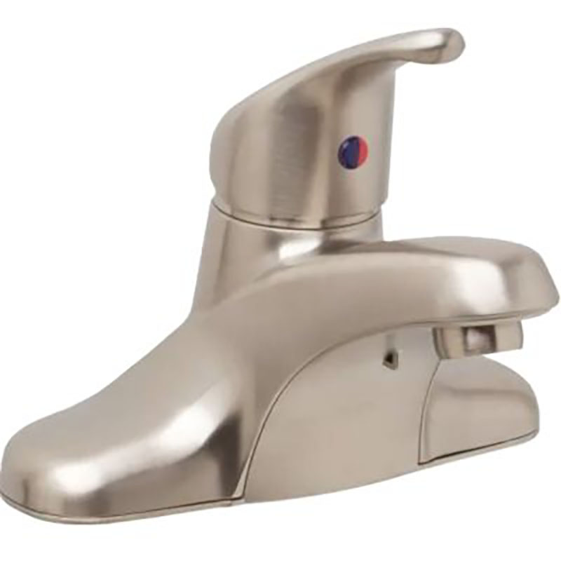 CFG Cornerstone Single Handle Bathroom Faucet - Satin Nickel - Without Pop-Up