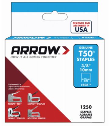 3/8" Arrow T-50 Heavy Duty Staples - 1,250/pack