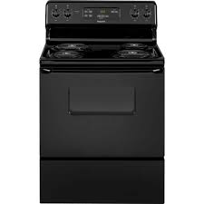 Hotpoint® 30" Free-Standing 4 Burner Electric Range - Black