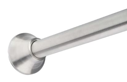 44" to 72" Adjustable Curved Shower Rod - Satin Nickel