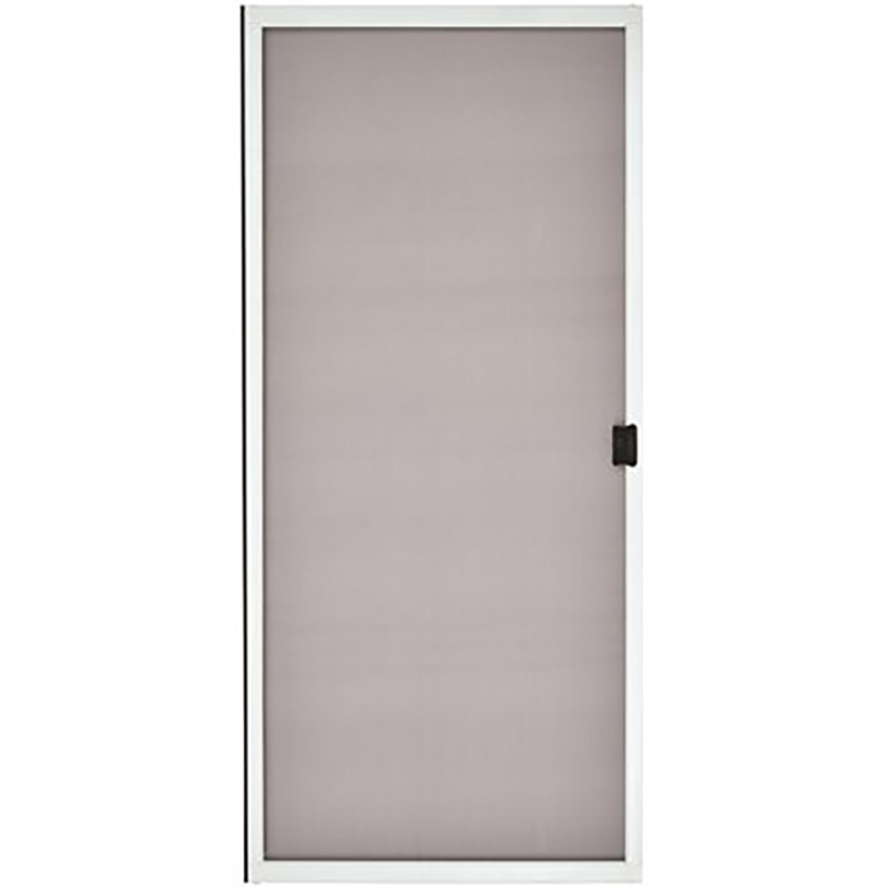 36" White Frame Fiberglass Sliding Patio Screen Door